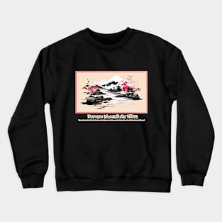 Japan Zen Style Serene Mountain Crewneck Sweatshirt